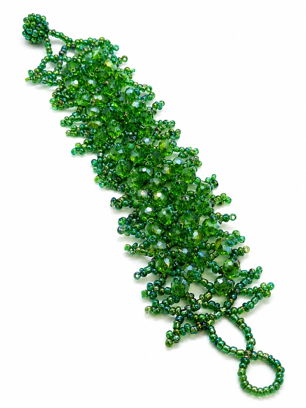 Handcrafted Green Beaded Bracelet
